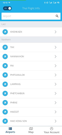 ThaiFlightInfo Screen 2