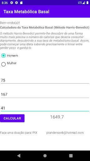 Taxa Metabólica Basal Screen 2