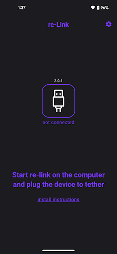 re-Link - Reverse Tethering Screen 2