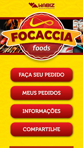 Android application Focaccia Foods screenshort