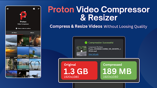 Proton Video Compressor MOD APK (مفتوح بدون إعلانات) 1