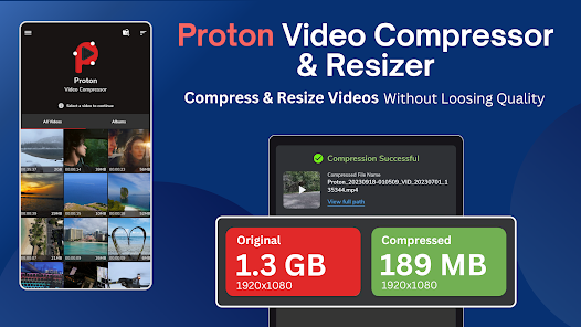 Video compressor & resizer MP4 3.3.1 APK + Mod (Unlimited money) إلى عن على ذكري المظهر