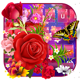 Color Rose Butterfly Love Keyboard icon