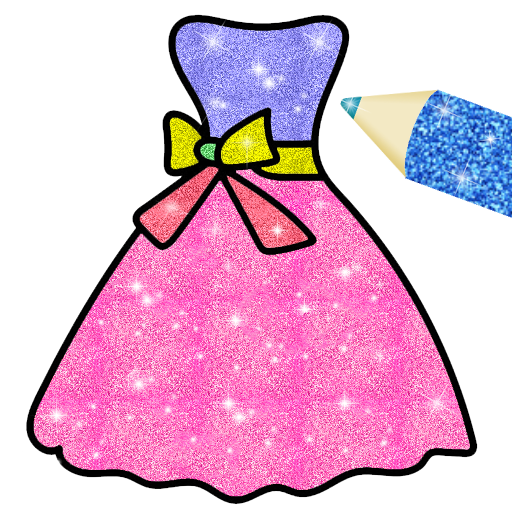 Glitter Dress Fashion Coloring logo