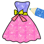 Cover Image of Download Glitter Dress Fashion Coloring  APK