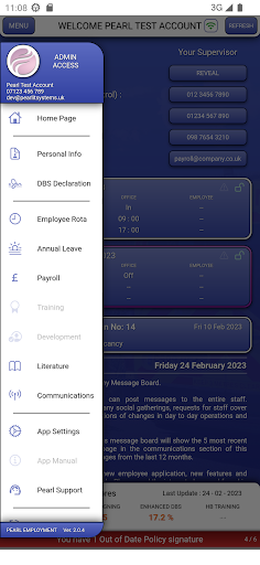 Pearl Employment Screen 3