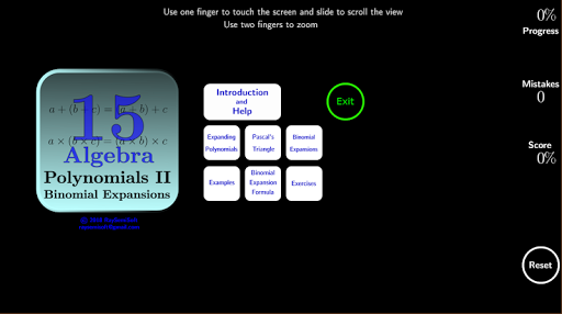 Android application Algebra Tutorial 15 screenshort