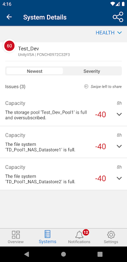 Dell EMC CloudIQ Screen 3