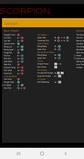 Android application Fatality KOMBAT 2021 screenshort