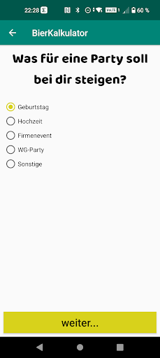 BierKalkulator Screen 2