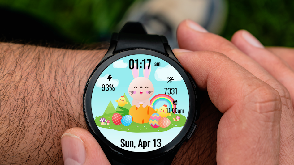 #1. Happy Easter Watch Face 2 (Android) di: jigu watchface