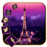 Gold Paris Eiffel Tower Love icon