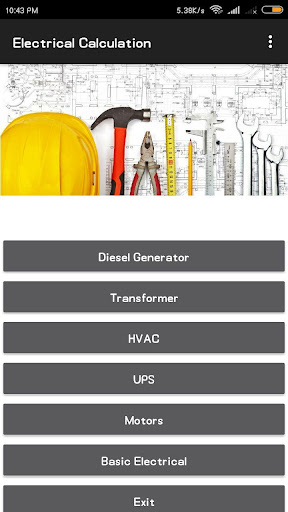 Android application O & M Calculator screenshort