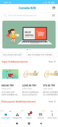 Android application Cornella B2B screenshort
