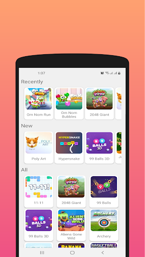 Android application Game Loop - 130+ games screenshort