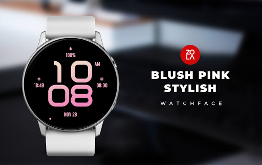 Android application Blush Pink Stylish Watch Face screenshort