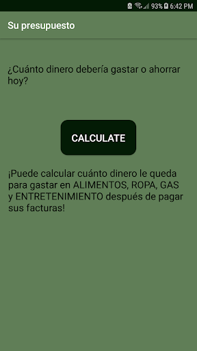Android application Su presupuesto screenshort