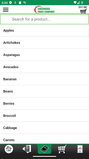 Greenberg Mobile Ordering Screen 3