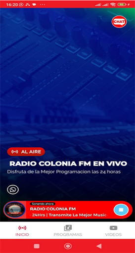 Android application RADIO COLONIA FM screenshort