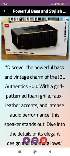 Android application jbl authentics 300 guide screenshort