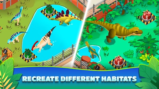 Idle Dinosaur Park Tycoon v0.9.3 Mod Apk (Unlimited Money/Theme Park) Free For Android 2