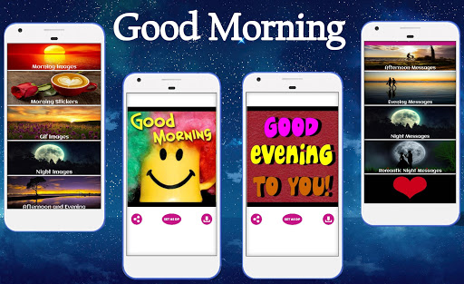 Good Morning, Noon, Evening, Night Images  Wishes