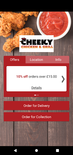 Android application Cheeky Chicken and Grill screenshort