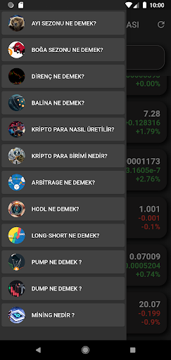 Kripto Borsa & Bilgi Screen 2