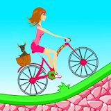 Biker Girl Hill Climb Cycling icon