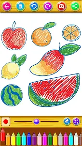 Fruits Coloring & Drawing Book