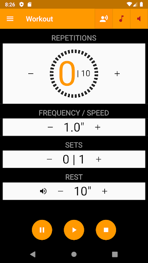 Android application Workout Counter screenshort