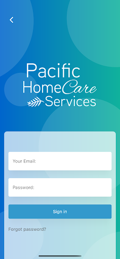 Pacific Homecare App Screen 2