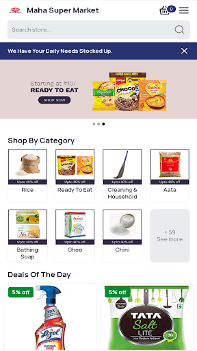 Android application MahaSupetMarket screenshort
