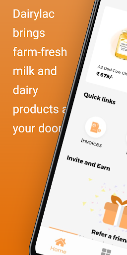 Android application DairyLac screenshort
