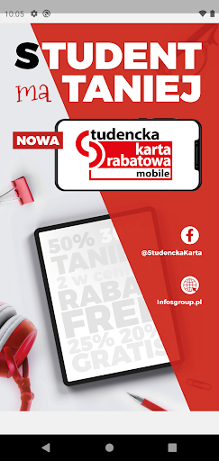 Android application Studencka Karta Rabatowa screenshort