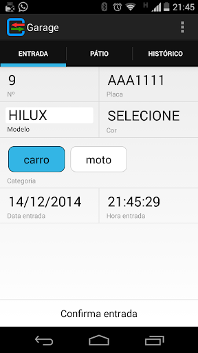 Android application Garage screenshort
