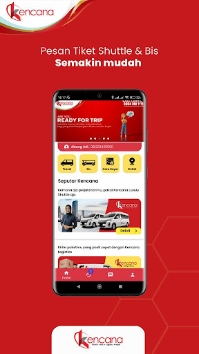 Android application Kencana Luxury Bus & Shuttle screenshort