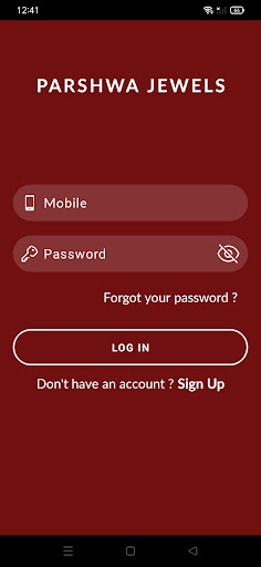 Android application Parshwa Jewels screenshort