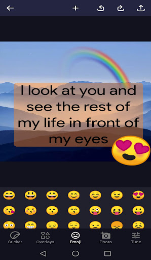 Android application qoutes on photo screenshort