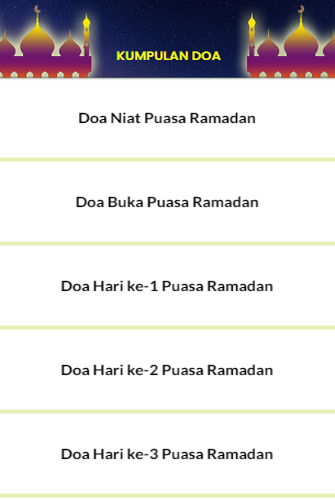 Android application Kumpulan Doa Bulan Ramadan screenshort