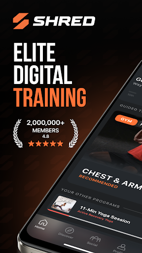 Android application SHRED: Gym & Home Workout screenshort