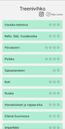 Android application Treenivihko screenshort