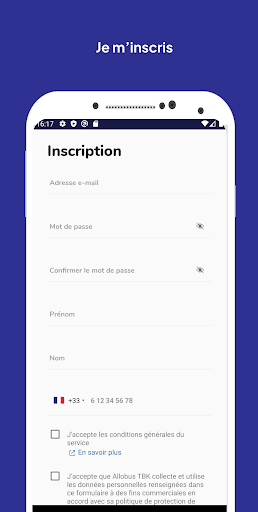 Android application ALLOBUS TBK screenshort