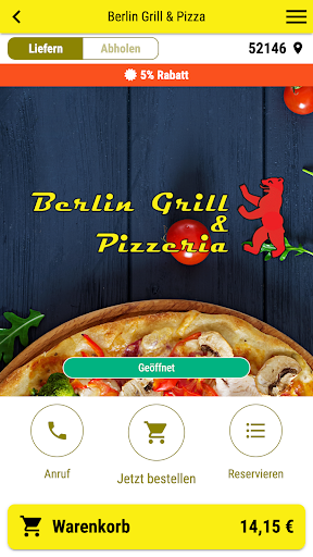 Android application Berlin Grill & Pizza screenshort