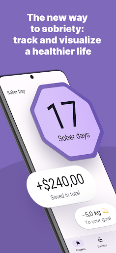 Android application Sober Day screenshort
