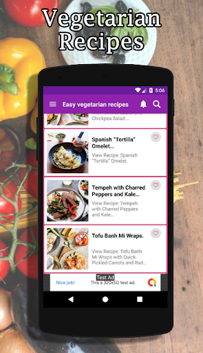 Easy Vegetarian Recipes Screen 3