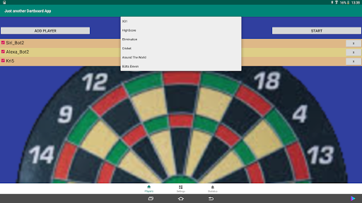 Android application Just Another Dartboard score A screenshort