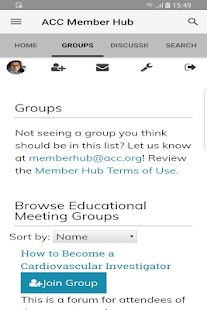ACC Member Hub Screenshot