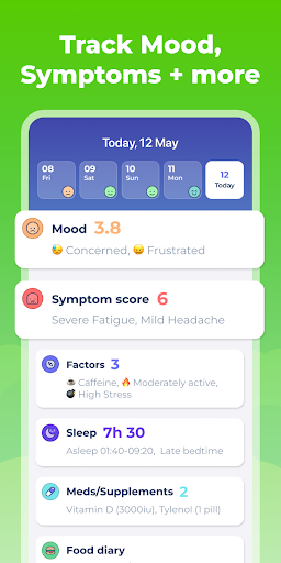Screenshot of Symptom & Mood Tracker