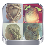 Cute girl hairstyles icon